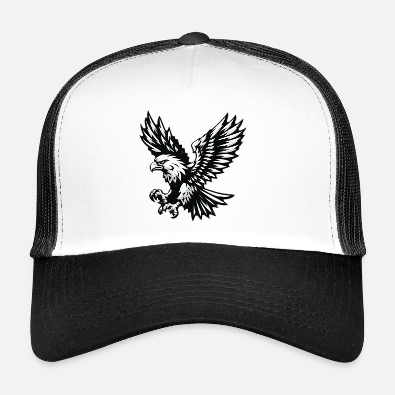 Aigle noir blanc Casquette trucker 