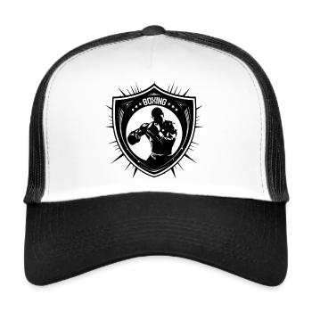 boxing skills knock out - Trucker Cap - white/black - Front