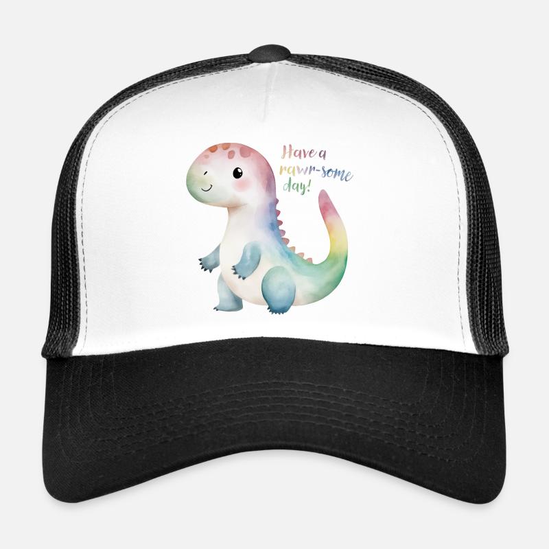 Mignon dinosaure arc-en-ciel - Passez une journée rawr-some ! Casquette trucker
