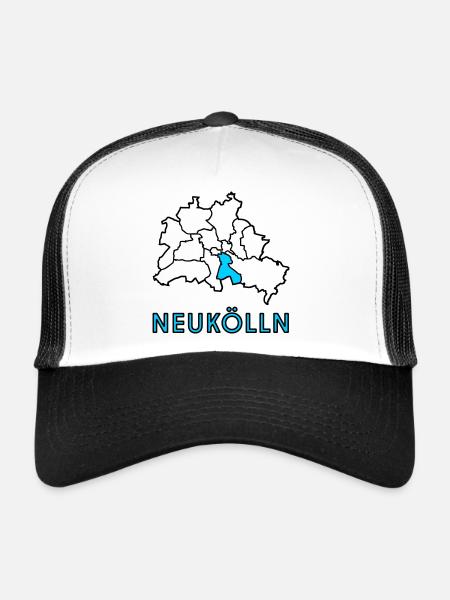 NEUKÖLLN, un quartier de Berlin - Casquette trucker  - blanc/noir - Devant