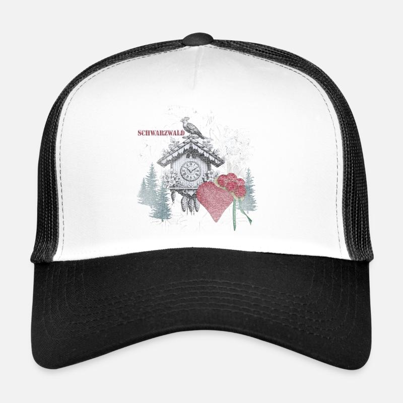 Aus dem Schwarzwald - Trucker Cap - Weiß/Schwarz