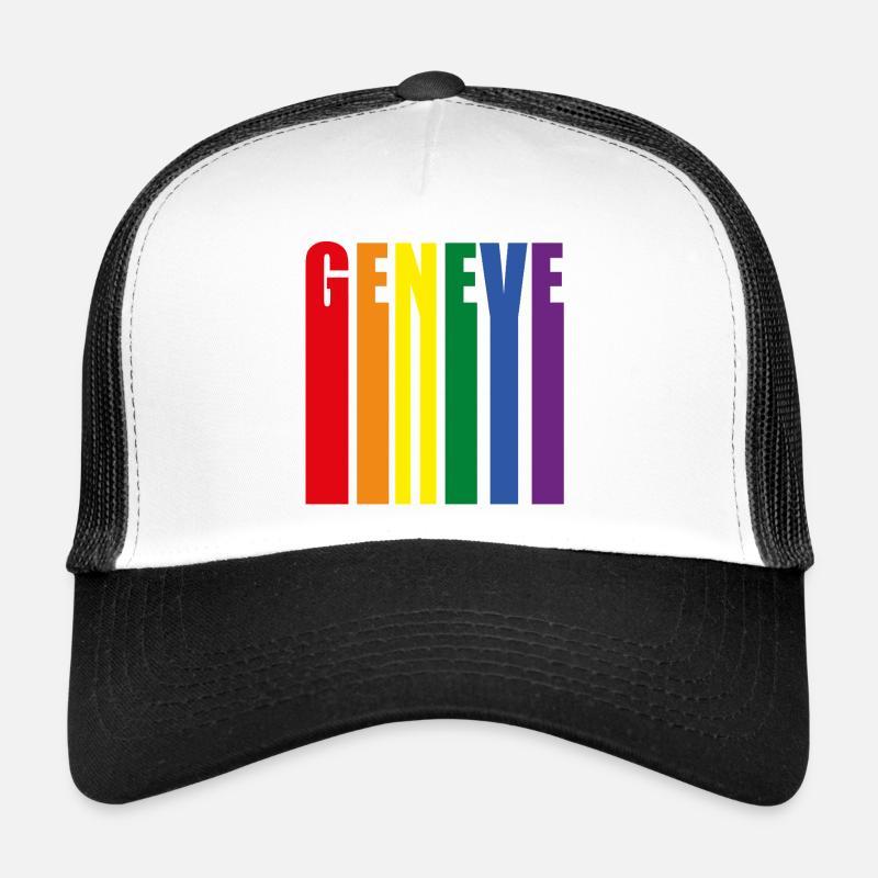Conception de mot GENEVE coloré Casquette trucker 