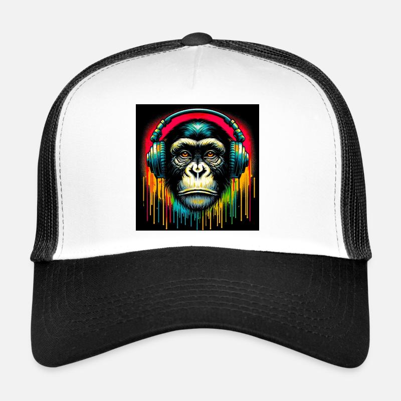 Chimpanzee Monkey Trucker Cap