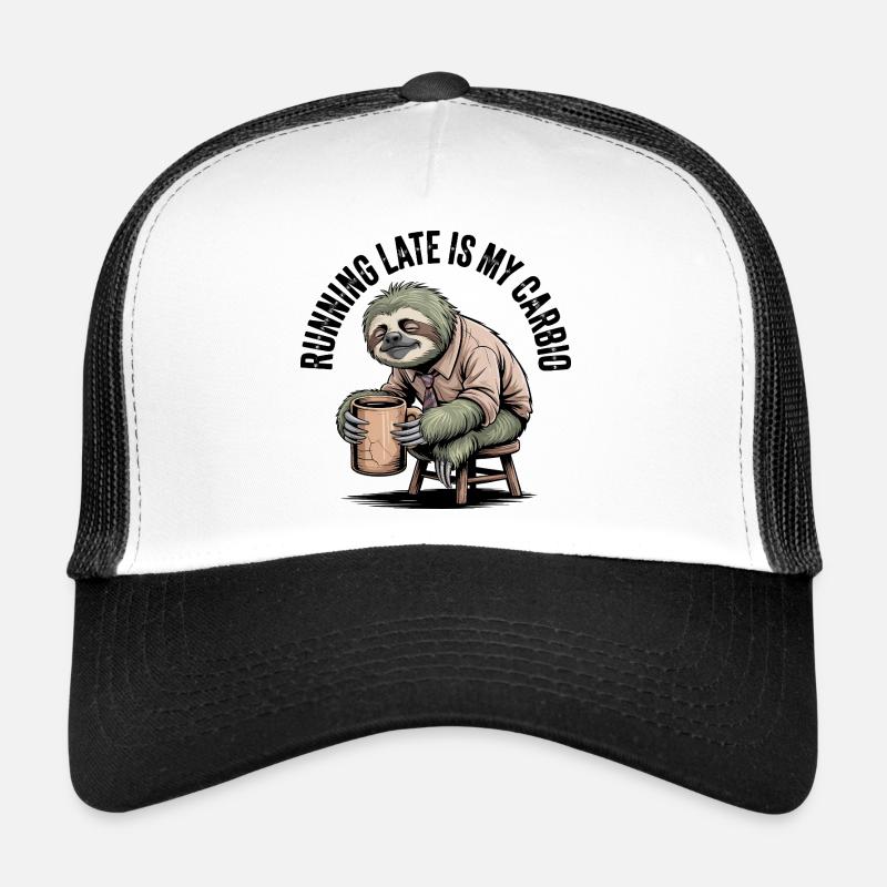Running Late Is My Cardio Sloth Casquette trucker 