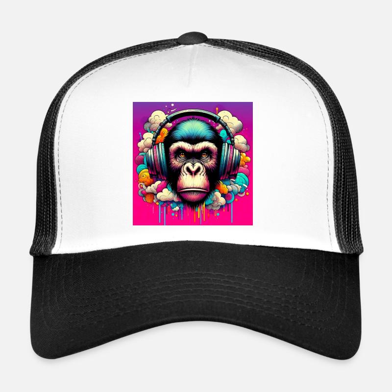 Chimpanzee Monkey Trucker Cap