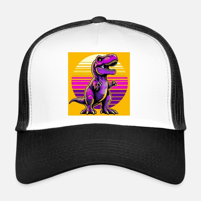 Dinosaurier - Trucker Cap - Weiß/Schwarz