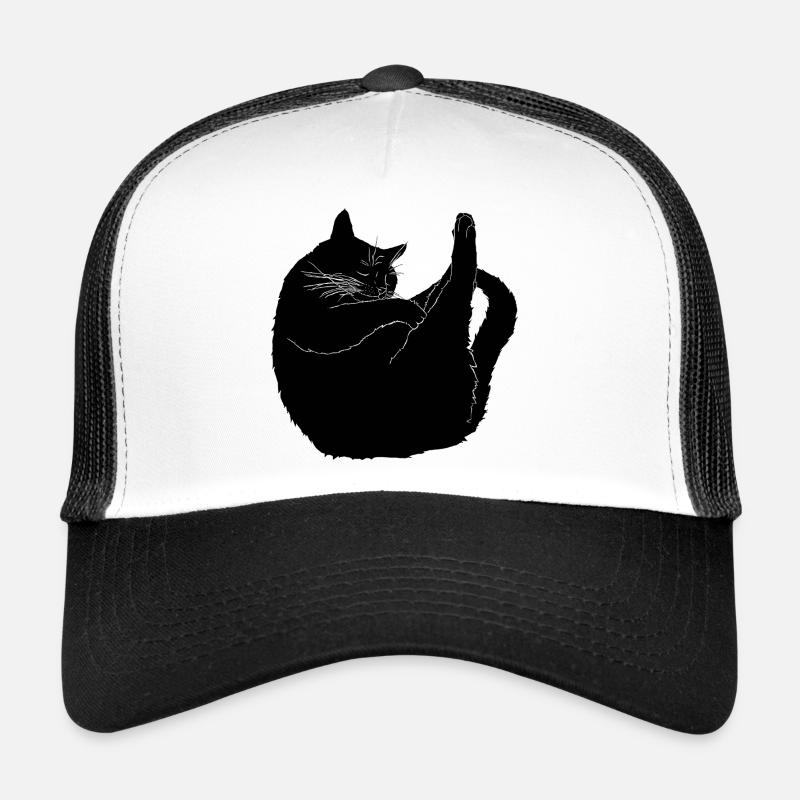 Chat faisant du yoga du sommeil Casquette trucker 