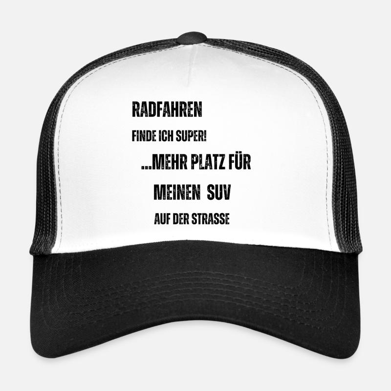 Cycling vs. SUV - Trucker Cap - white/black