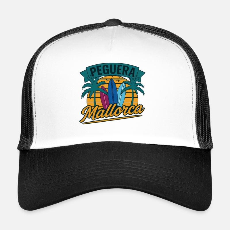 Peguera Mallorca - Trucker Cap - white/black