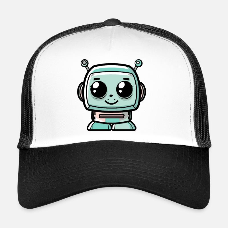 Robot rétro mignon avec de grands yeux Casquette trucker 