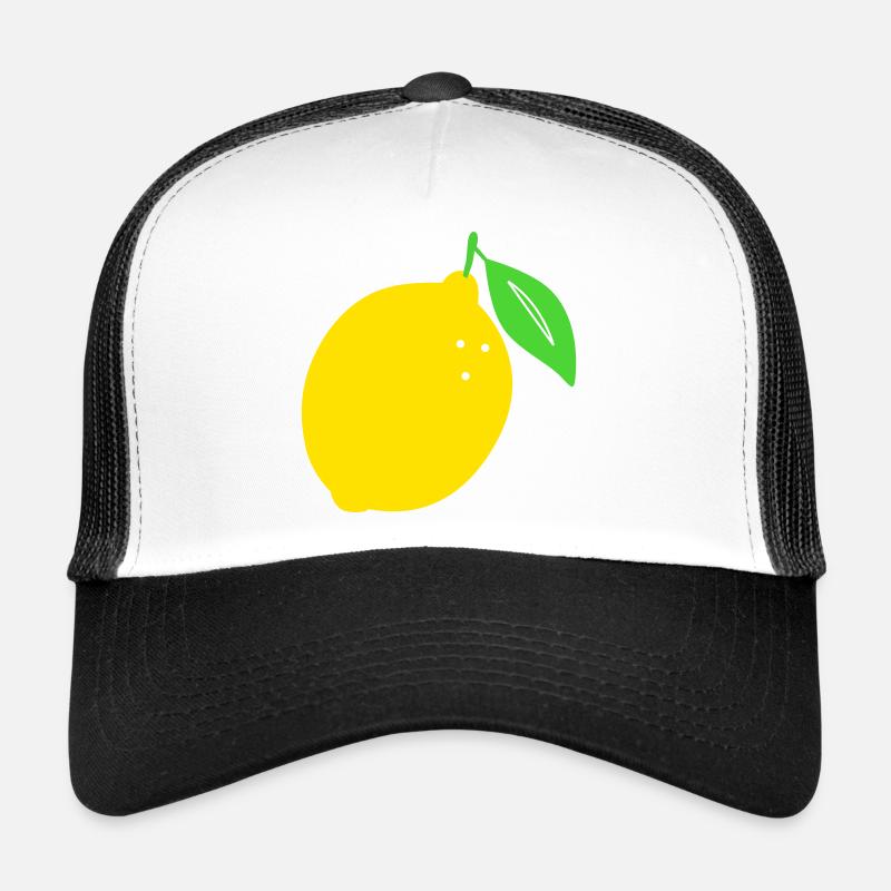 Citron Flat Print Design - Casquette trucker  - blanc/noir
