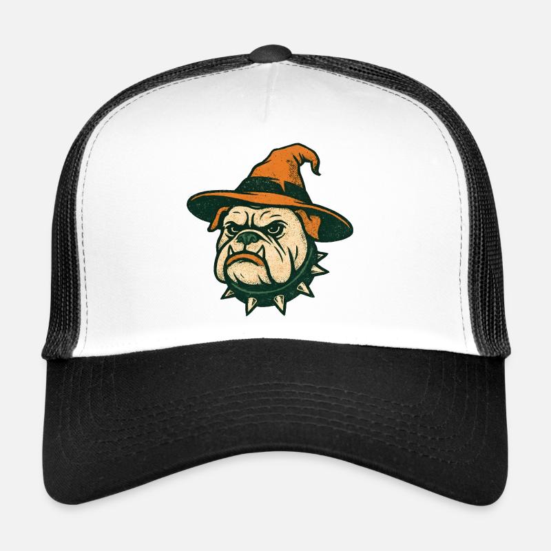 Bulldogge Zauberer Halloween Trucker Cap