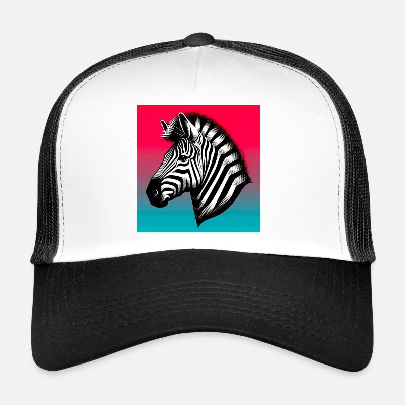 Zebra - Trucker Cap - Weiß/Schwarz