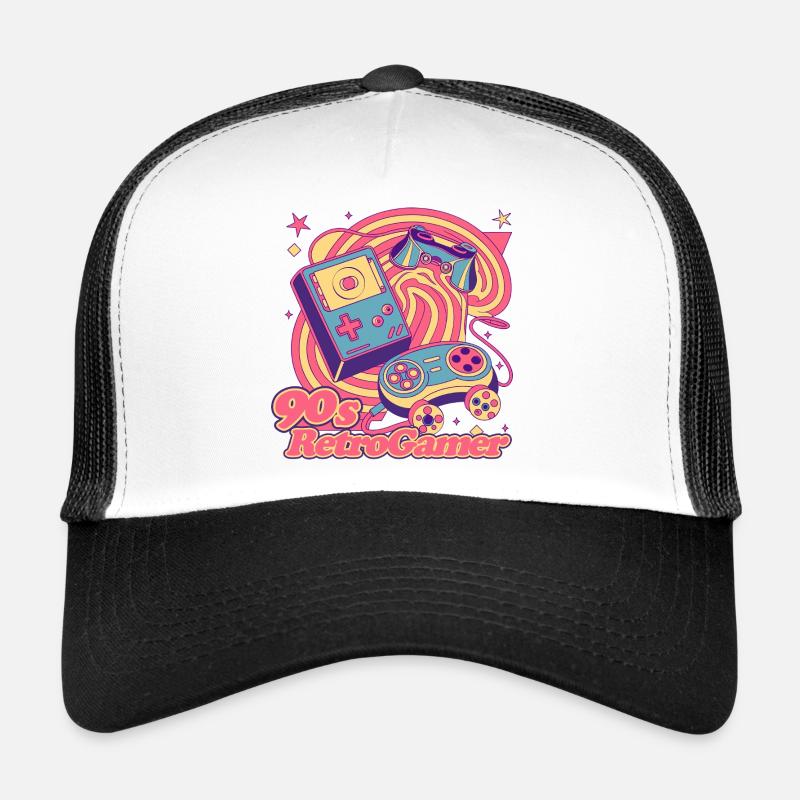 90s Retro Gamer Design Tee Trucker Cap