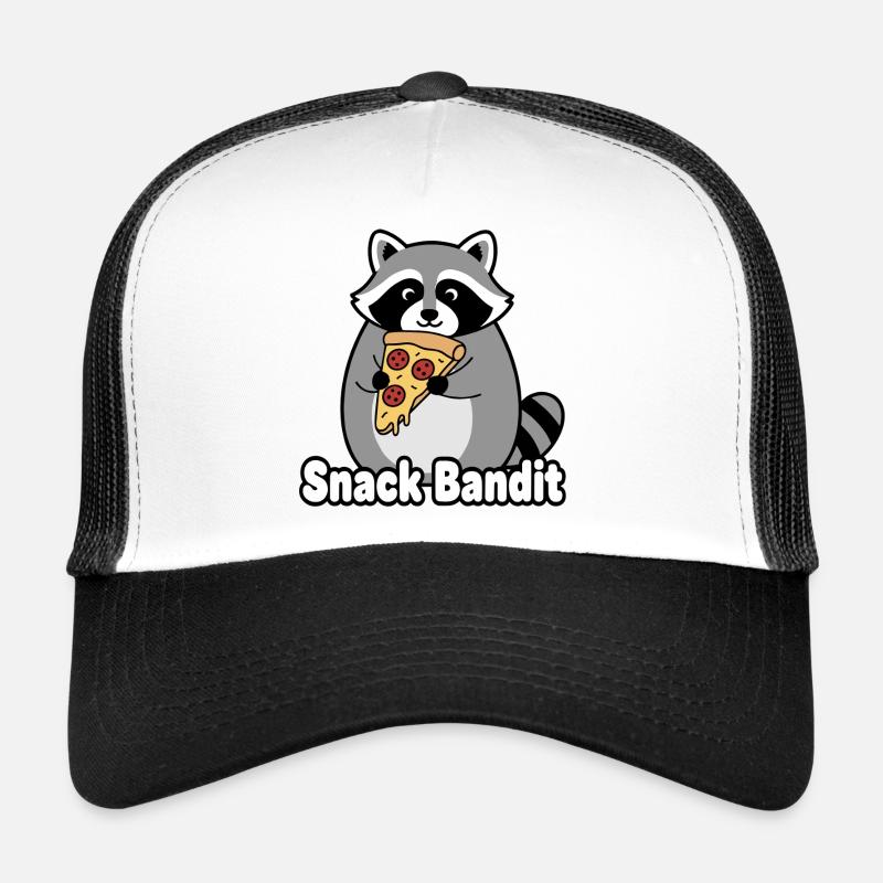 Snack Bandit Raccoon Pizza Trucker Cap