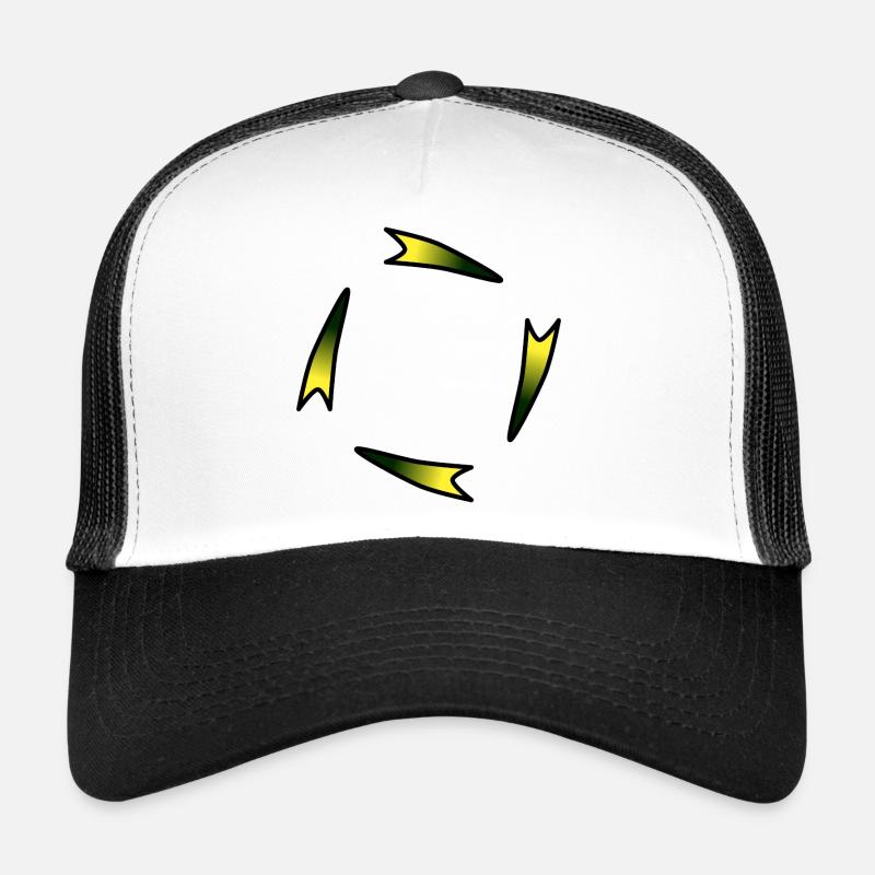 Luminous Corner Ribbons Abstract - Trucker Cap - white/black
