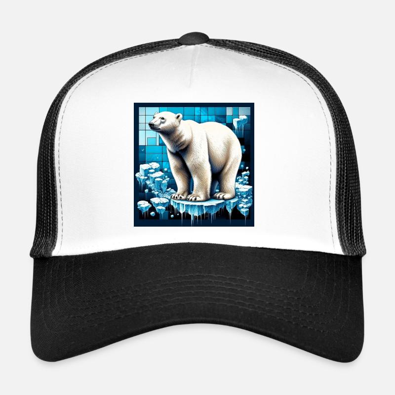ours blanc Casquette trucker 