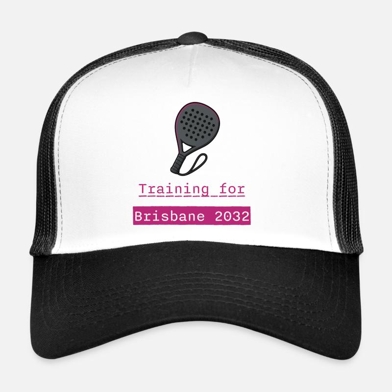 Padel Training Brisbane 2032 - Trucker Cap - white/black