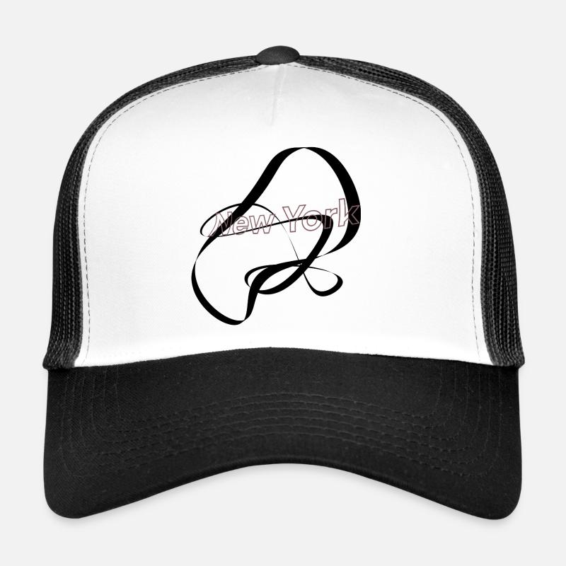 New York - Trucker Cap - Weiß/Schwarz