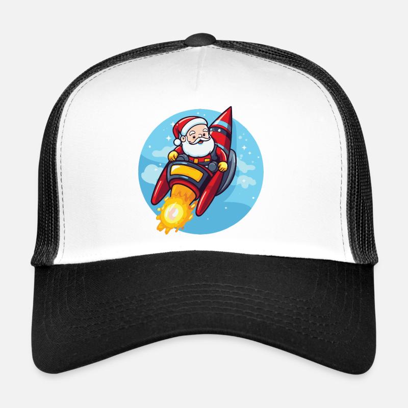 Weihnachtsmann Rakete Comic Weihnachten Trucker Cap