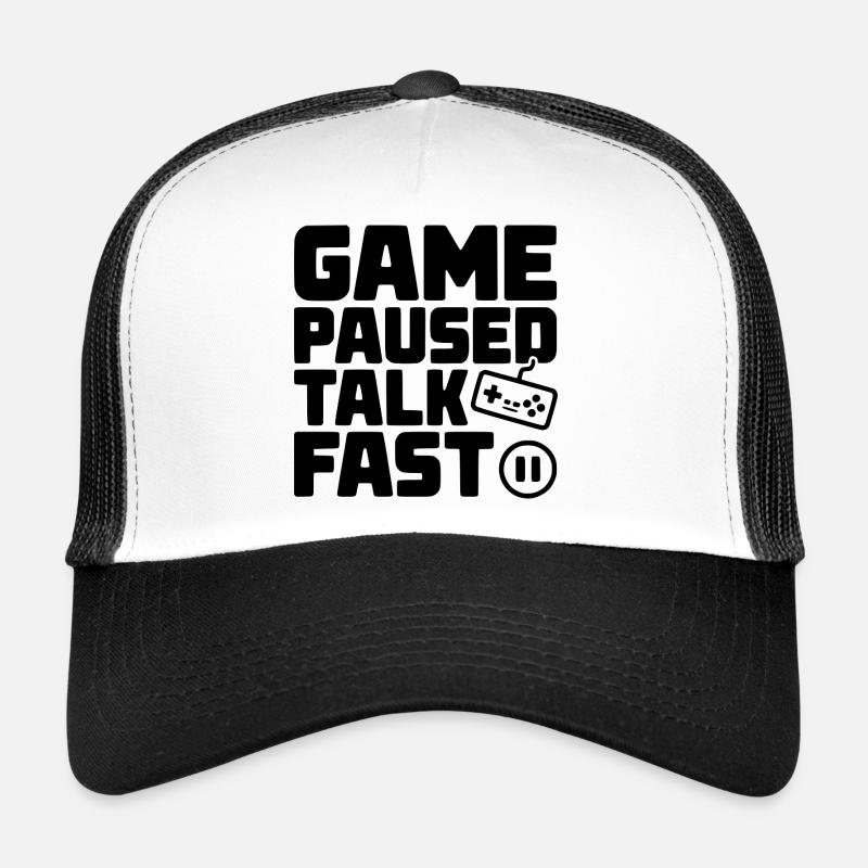 Le jeu a mis en pause Parler vite Casquette trucker 