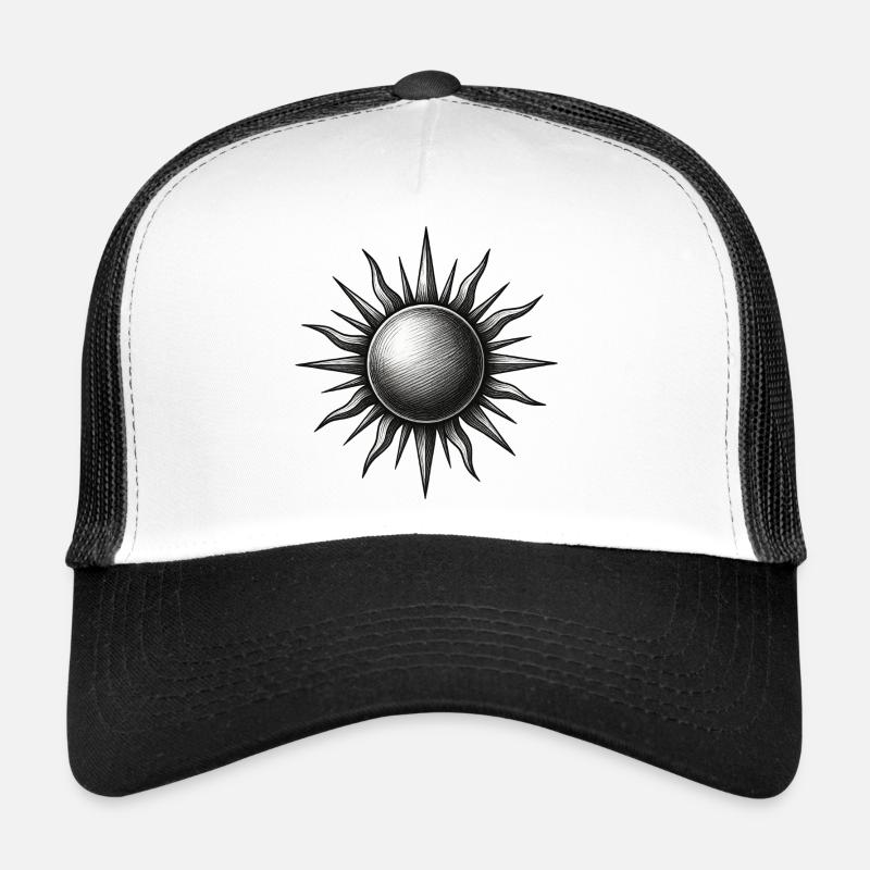 Vintage Sun Star Engraving Trucker Cap