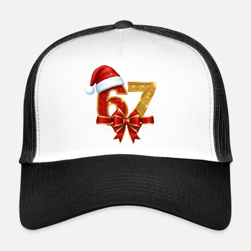 Christmas 67 Santa Hat Bow Trucker Cap