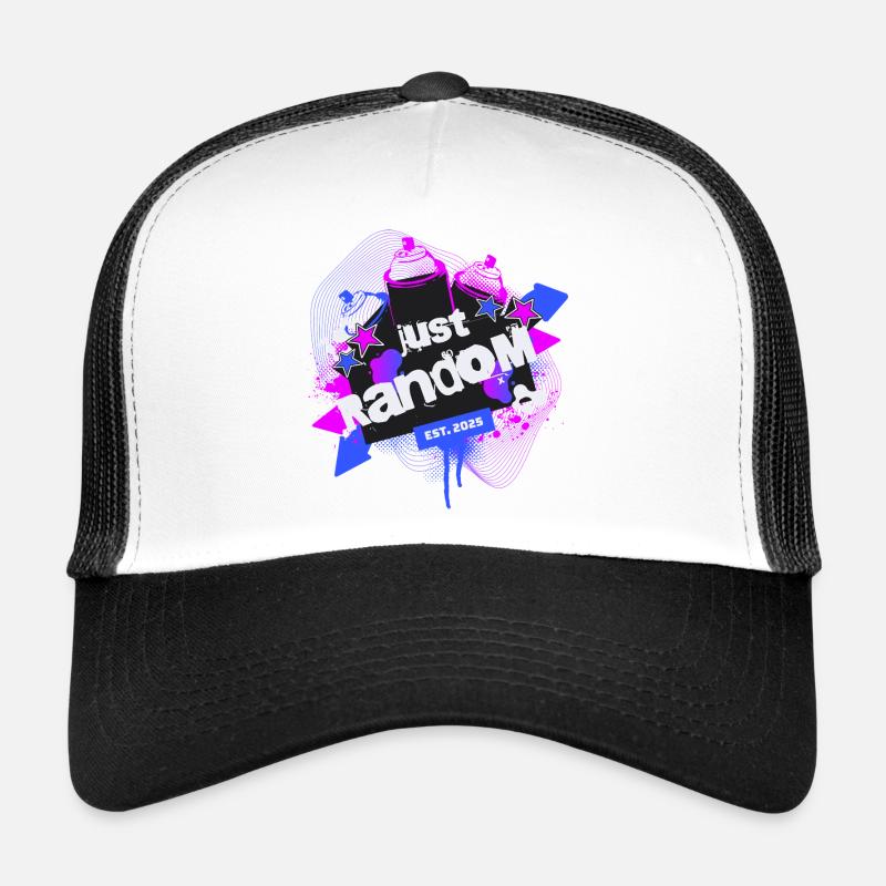 Just Random Sprayer Art - Trucker Cap - Weiß/Schwarz