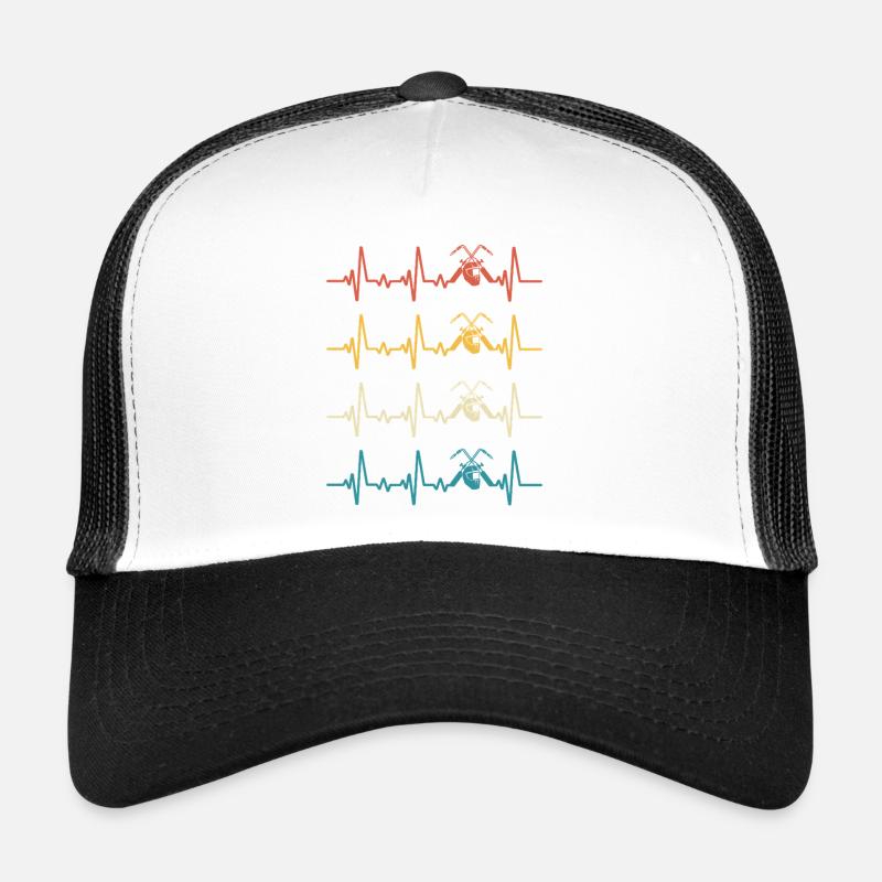 Schweißer-Herzschlagschweißen - Trucker Cap - Weiß/Schwarz