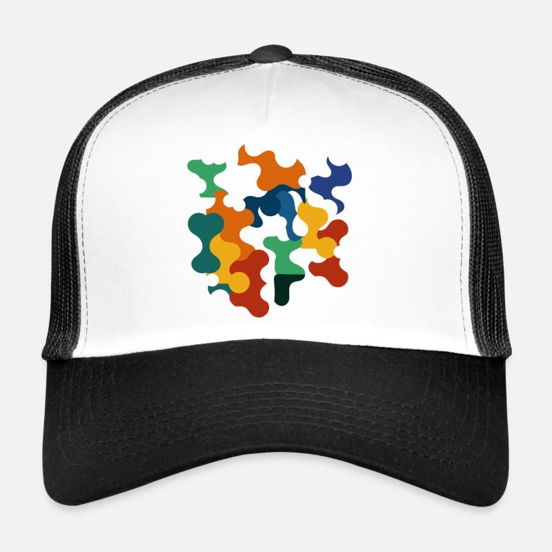 Formes abstraites colorées dans le design moderne Casquette trucker 