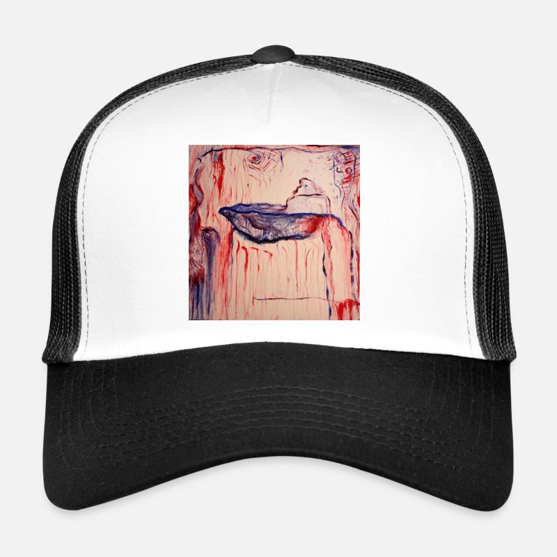 Bhuddas Cave - Trucker Cap - Weiß/Schwarz