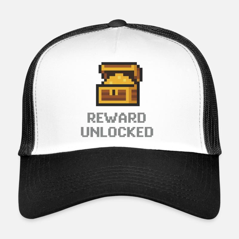 Pixel Chest Reward Unlocked Trucker Cap