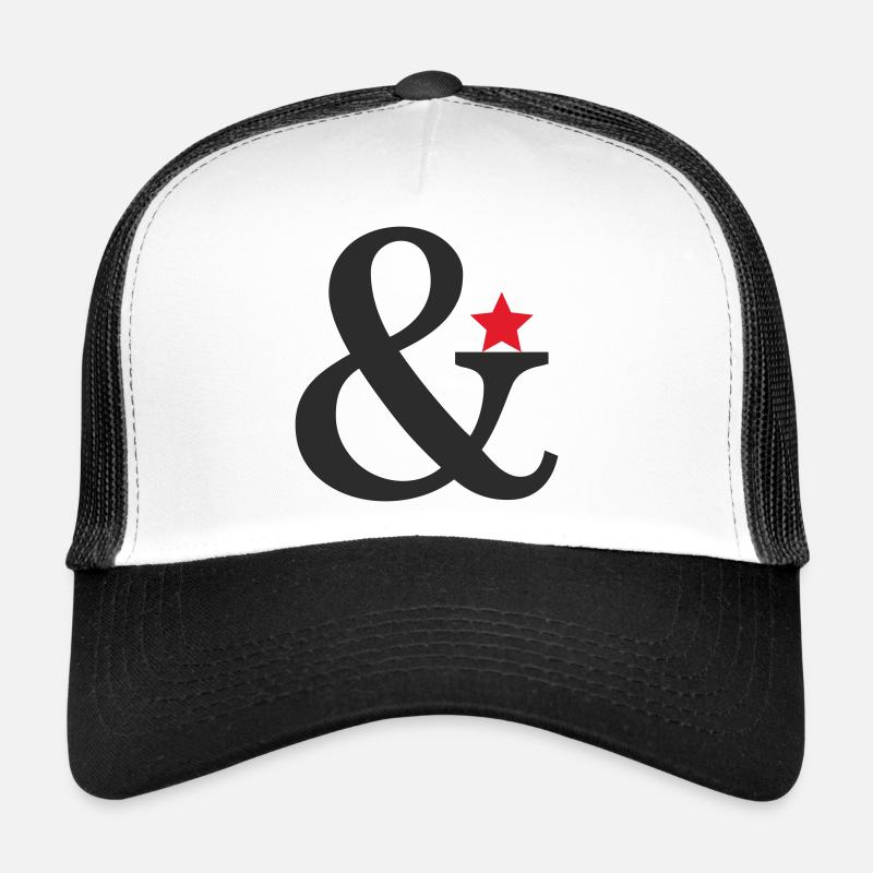 Éventille avec accent en étoile rouge Casquette trucker 
