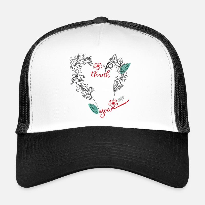  Dankeschön Herz - Trucker Cap - Weiß/Schwarz