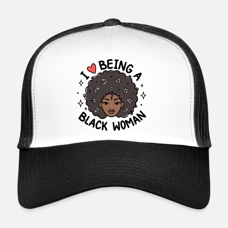 I Love Being A Black Woman Pride Design Trucker Cap