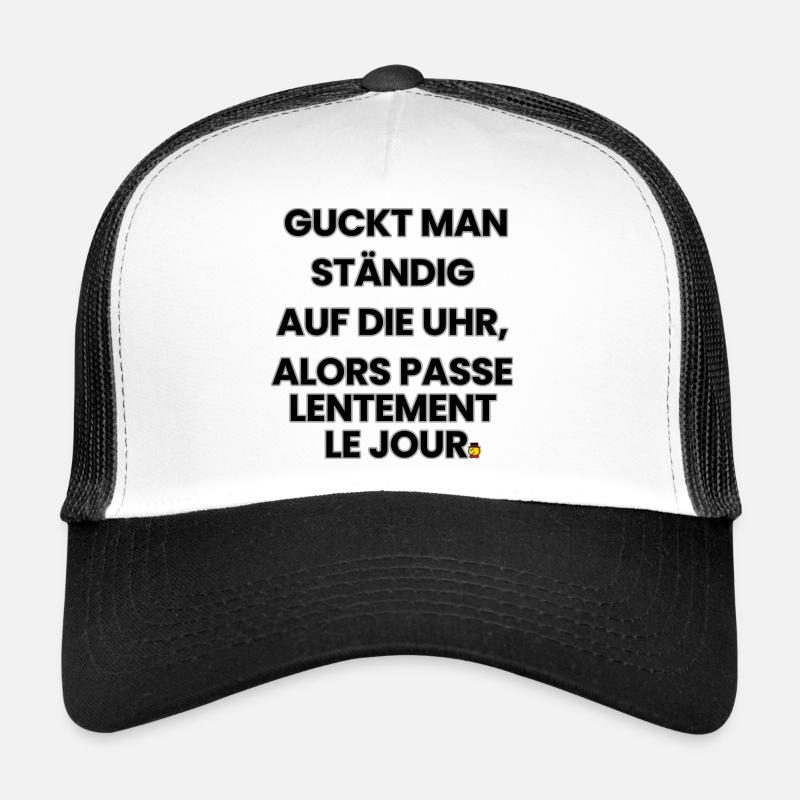 Comptine germano-française 2 (Ver. B) - Casquette trucker - blanc/noir