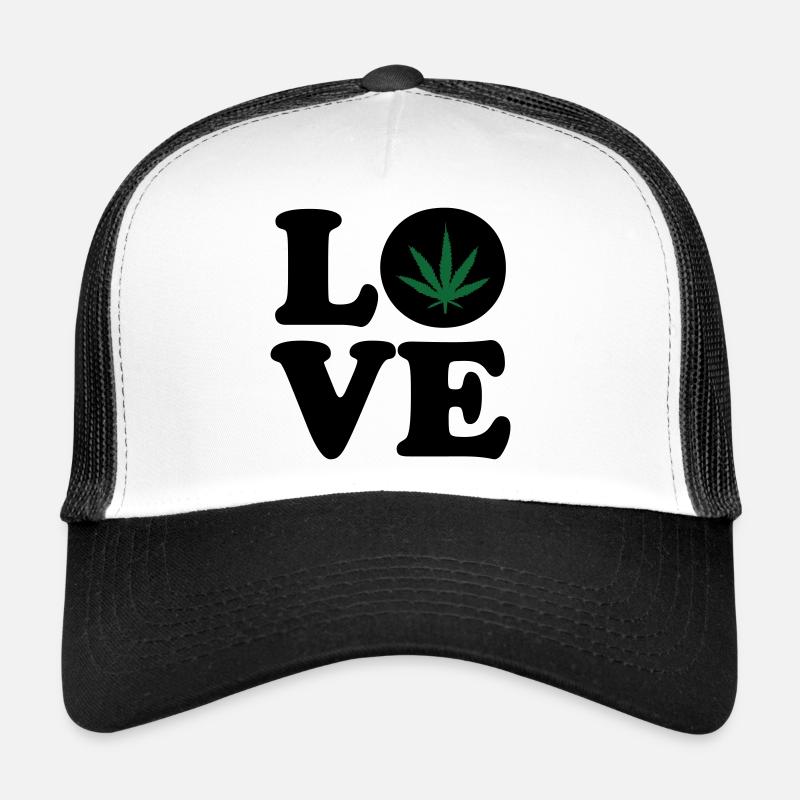 Ich liebe Cannabis mit Cannabis Trucker Cap
