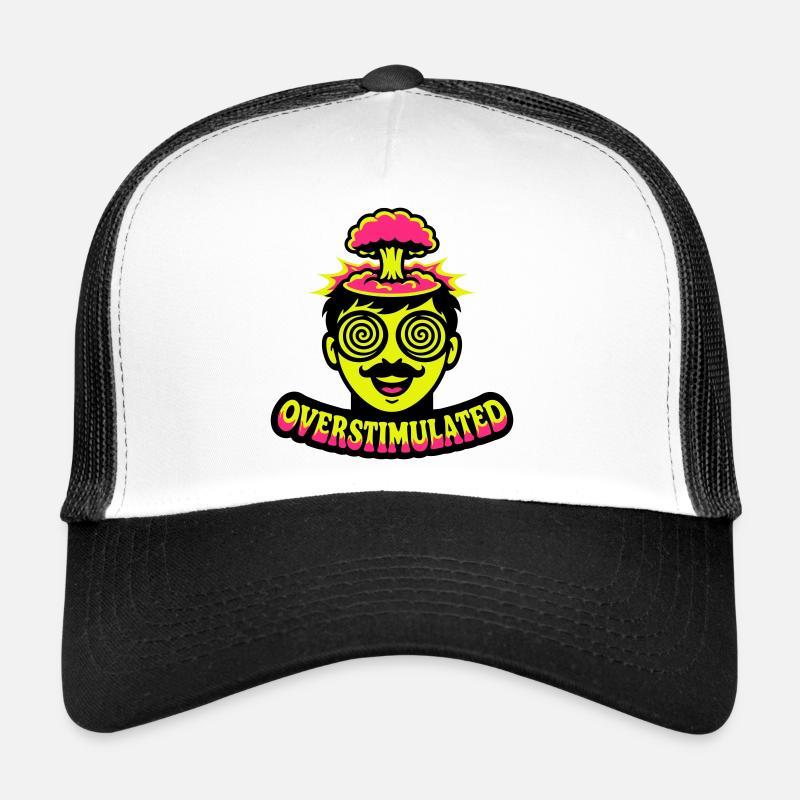 Overstimulated Neon Kopf Trucker Cap