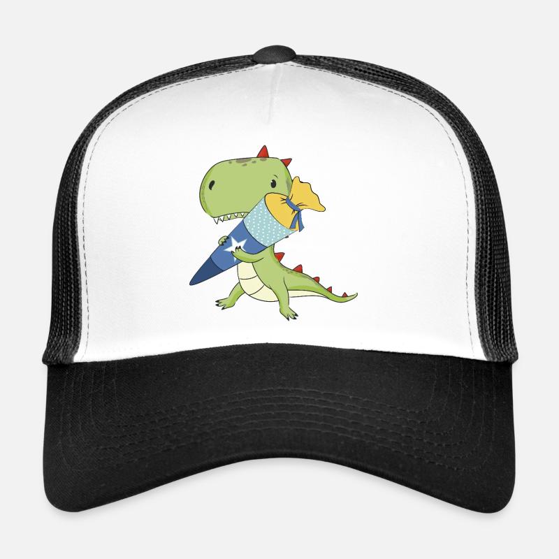 Dino with school cone Trucker Cap