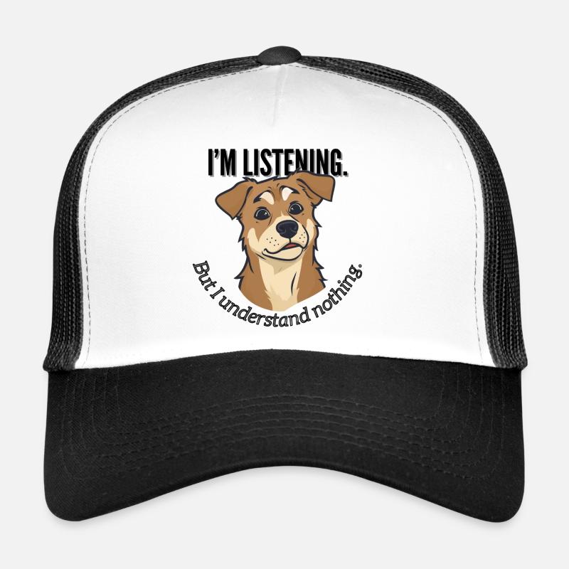 J’écoute le mème du chien Casquette trucker 