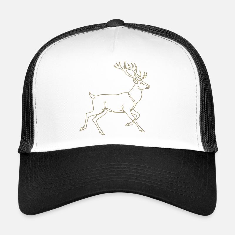Minimalistische Hirsch Silhouette Geweih Rotwild Trucker Cap