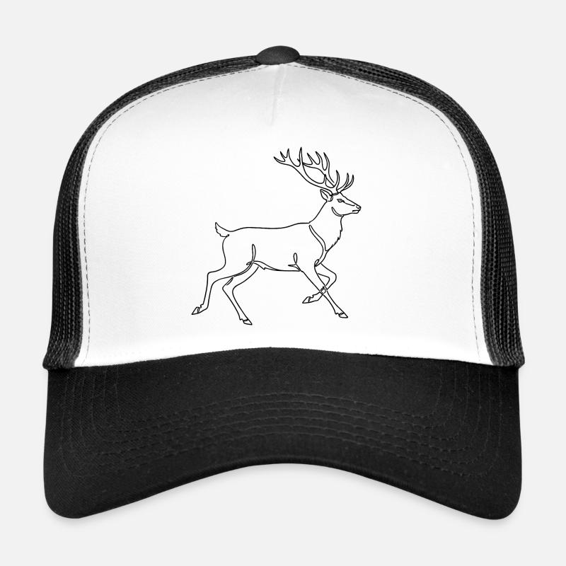 Silhouette minimaliste de cerf Cerf Casquette trucker 