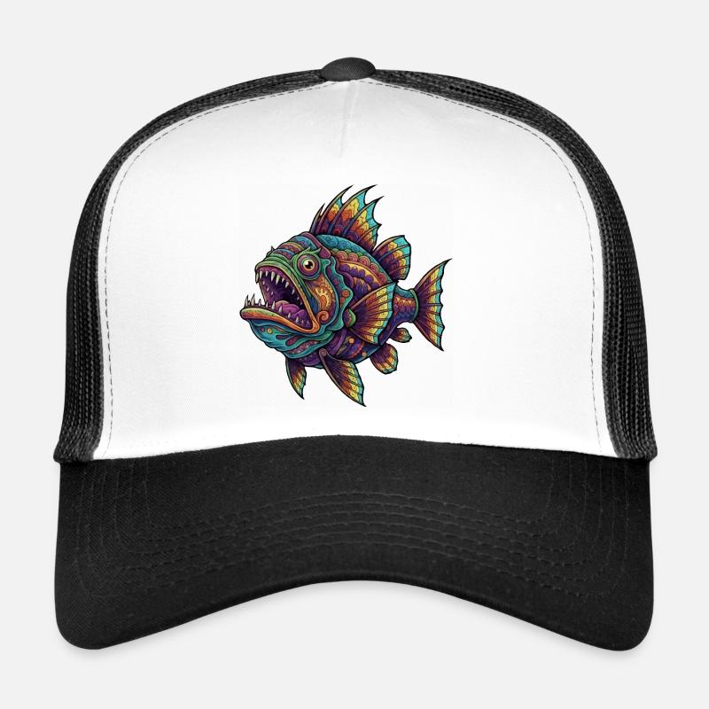 Poisson arc-en-ciel avec motif Casquette trucker 