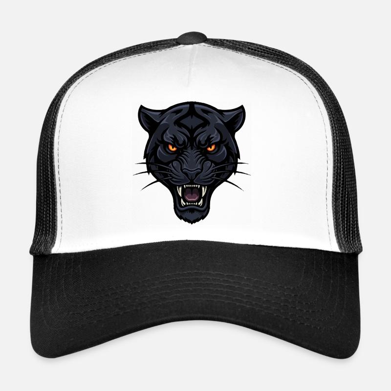 Tête de léopard nocturne aux yeux de feu Casquette trucker 
