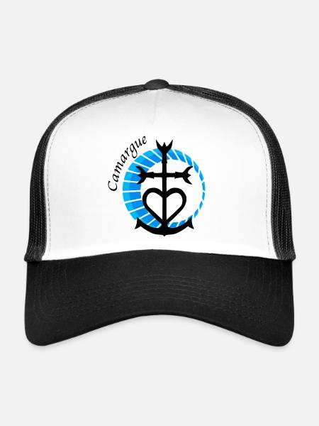 Camargue - Casquette trucker  - blanc/noir - Devant