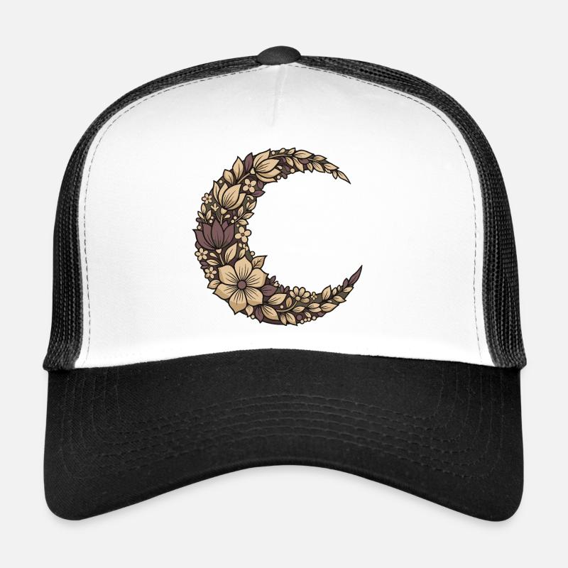 Couronne de Croissant de Fleurs Casquette trucker 