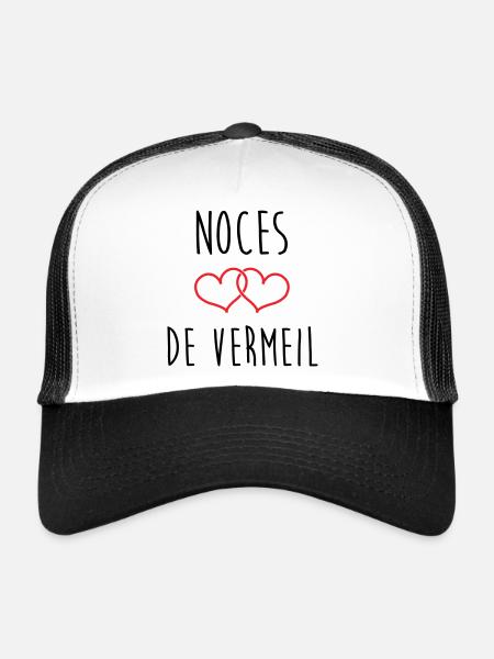 Vermeil wedding 45 years of marriage - Trucker Cap - white/black - Front
