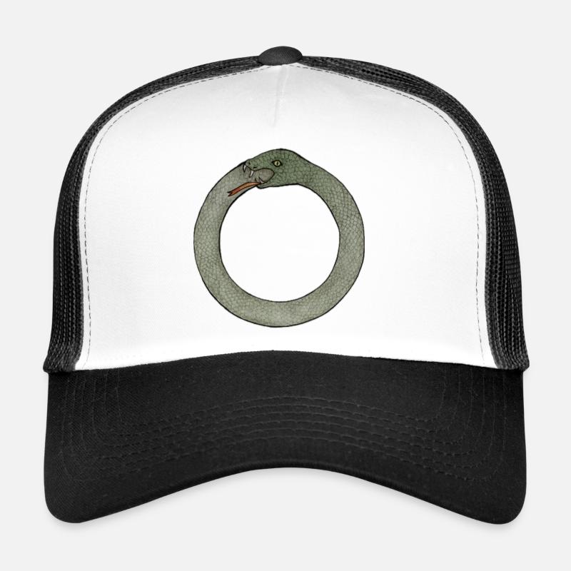 Coiled Serpent Emblem Trucker Cap