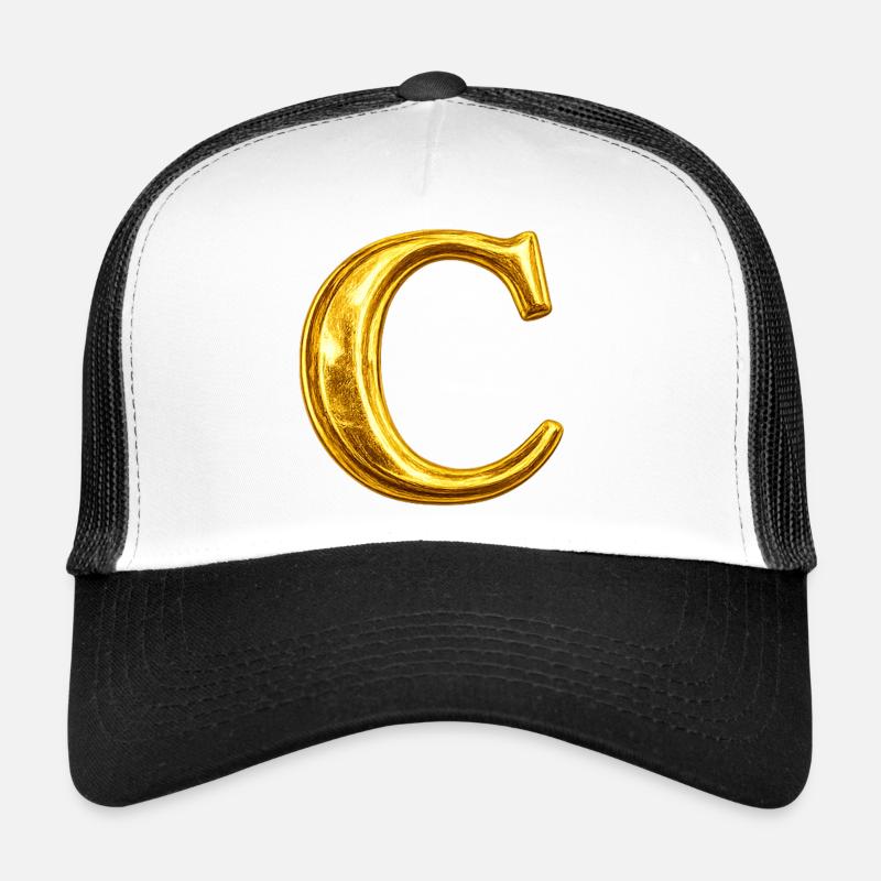 Design du monogramme en C doré Casquette trucker 