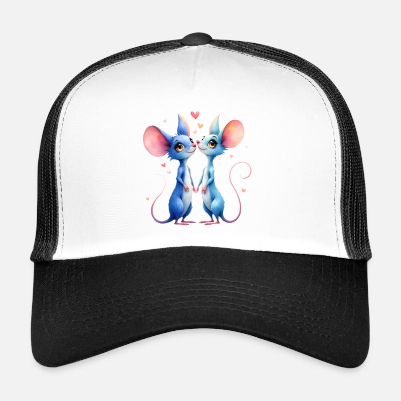 Souris bleues amoureuses Casquette trucker 